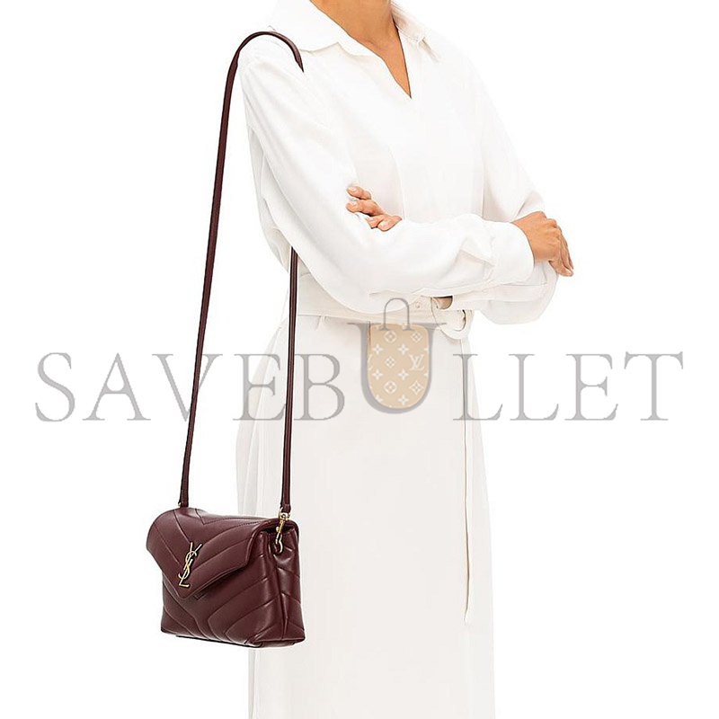 YSL TOY LOULOU SHOULDER BAG IN QUILTED LEATHER 467072 (20*14*7cm)